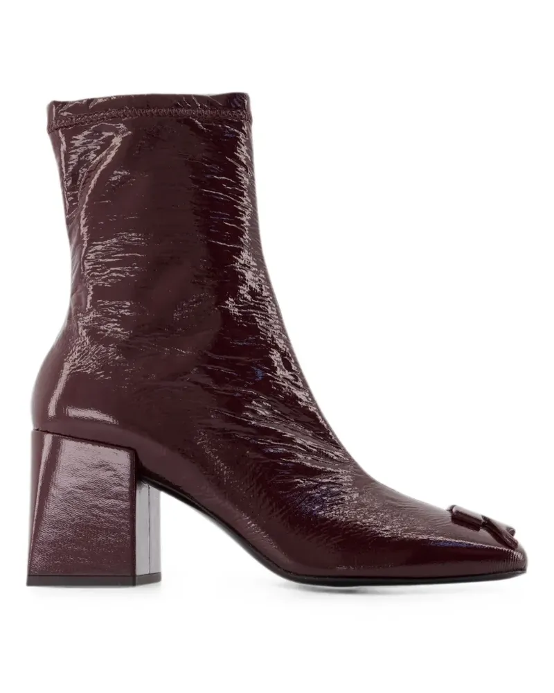 Courrèges Reedition logo-plaque ankle boots - Rot Rot