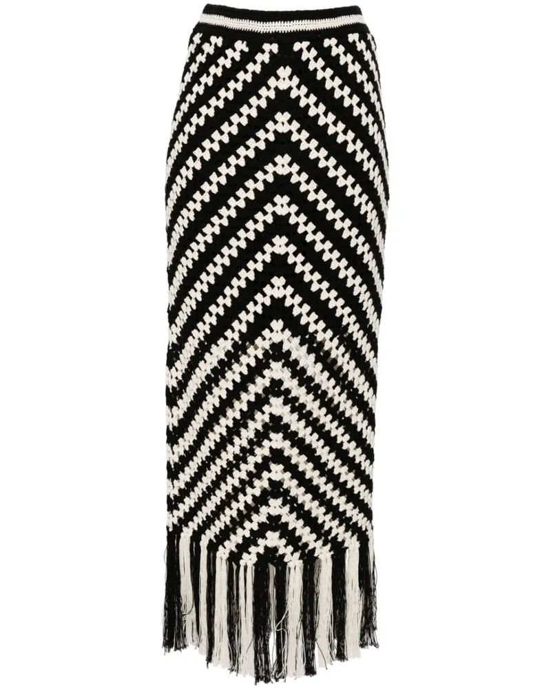 Zimmermann Gehäkelter Halliday Midirock - Schwarz Schwarz