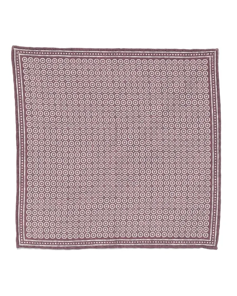 Eleventy Einstecktuch mit geometrischem Print - Violett Violett