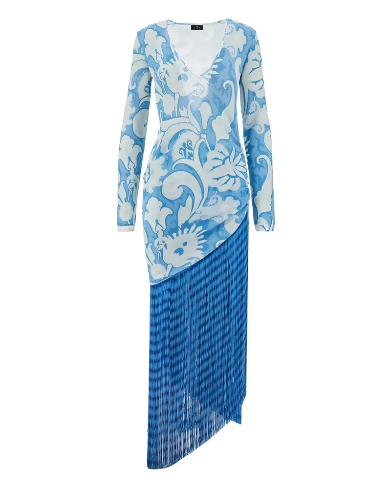 Etro Kleid mit V-Ausschnitt - Blau Blau