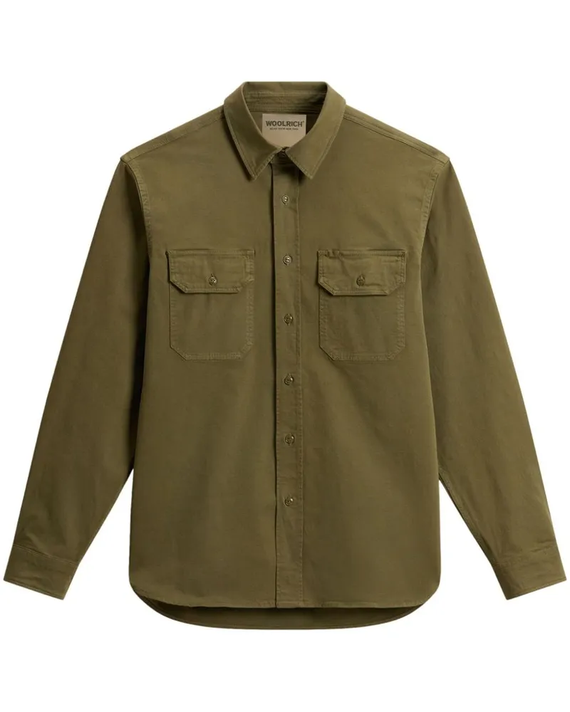 Woolrich Stückgefärbtes Hemd - Grün Grün