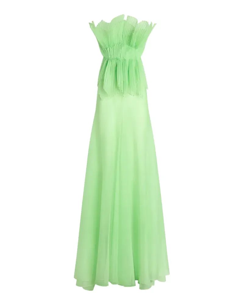 Genny pleated strapless maxi dress - Grün Grün