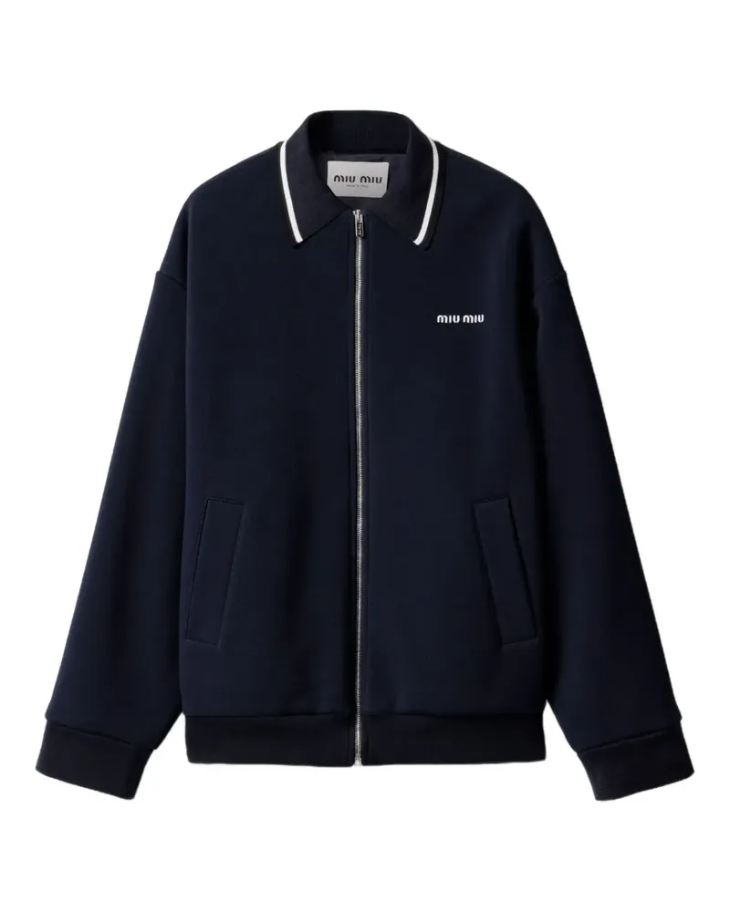 Miu Miu Piqué-Bomberjacke mit verbundenen Nähten - Blau Blau