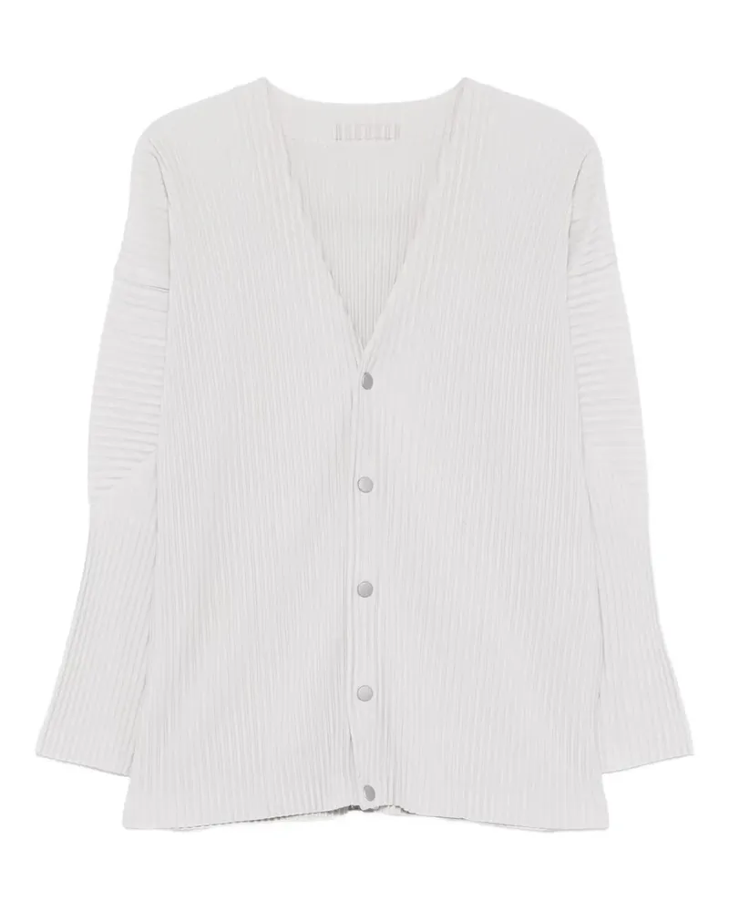 Issey Miyake Cardigan mit Falten - Weiß Weiß