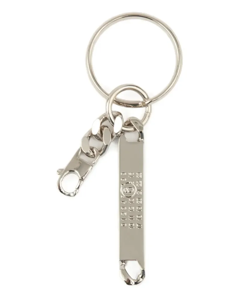 Maison Margiela Schlüsselanhänger mit Nummenr-Motiv - Silber Silber