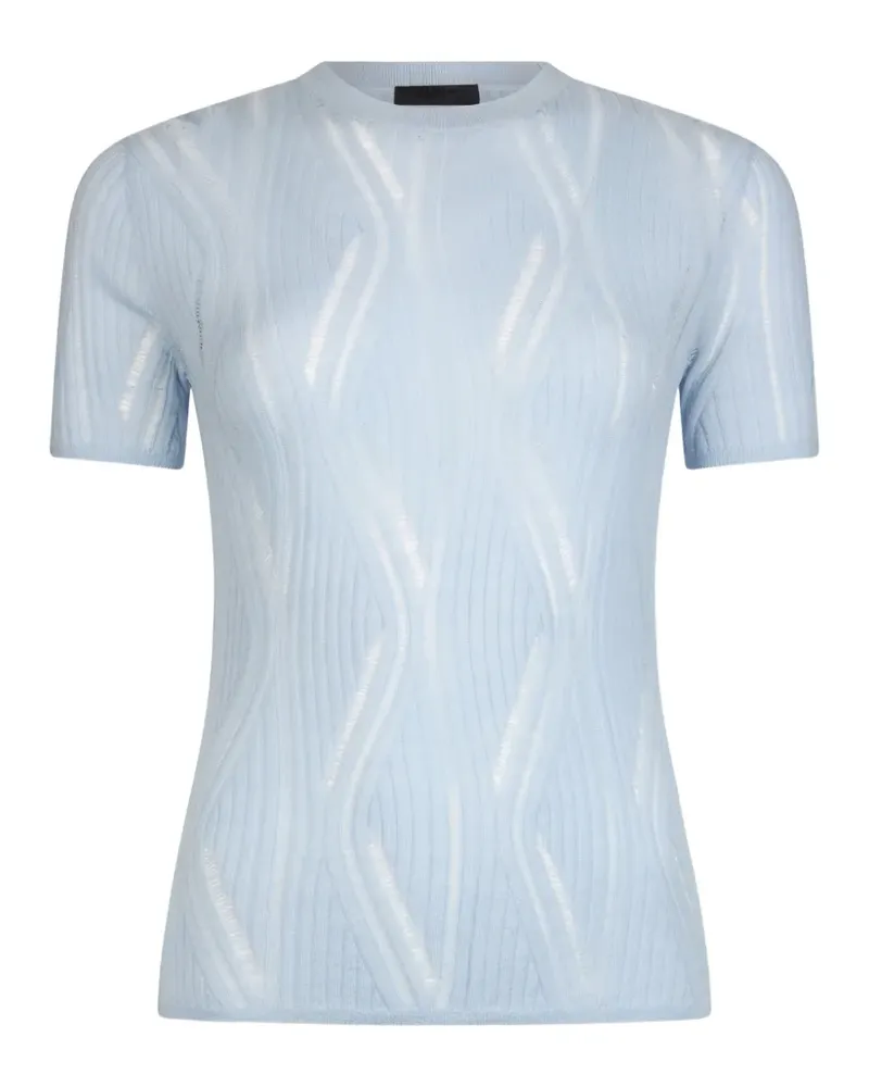 Liu Jo short-sleeve round-neck top - Blau Blau