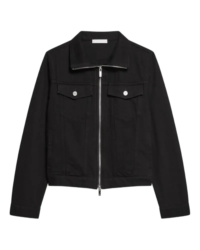 Helmut Lang Jeansjacke mit Reißverschlusstasche - Schwarz Schwarz