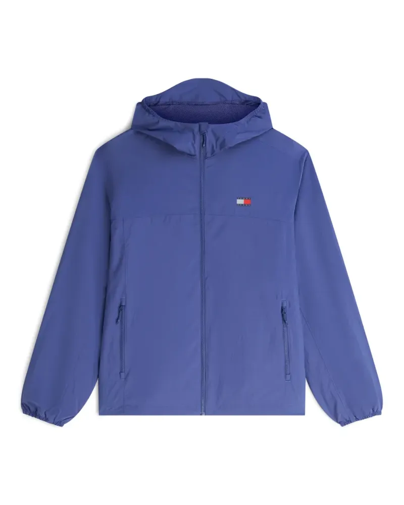 Tommy Hilfiger Kapuzenjacke mit Logo-Patch - Blau Blau