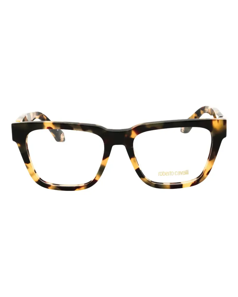 Roberto Cavalli tortoiseshell-effect rectangle-frame glasses - Braun Braun