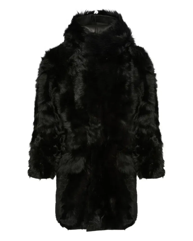 Yves Salomon Toscana Parka aus Lammleder - Schwarz Schwarz