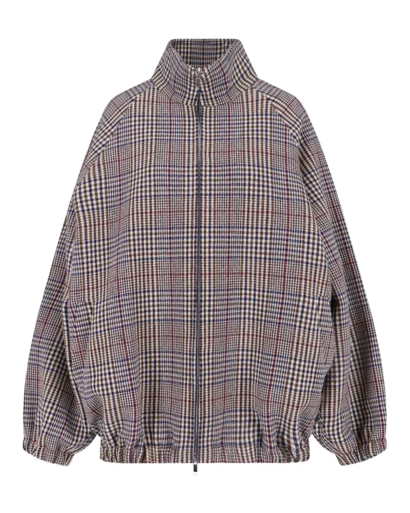 FRANKIE Shop Baxter plaid-pattern bomber jacket - Grau Grau