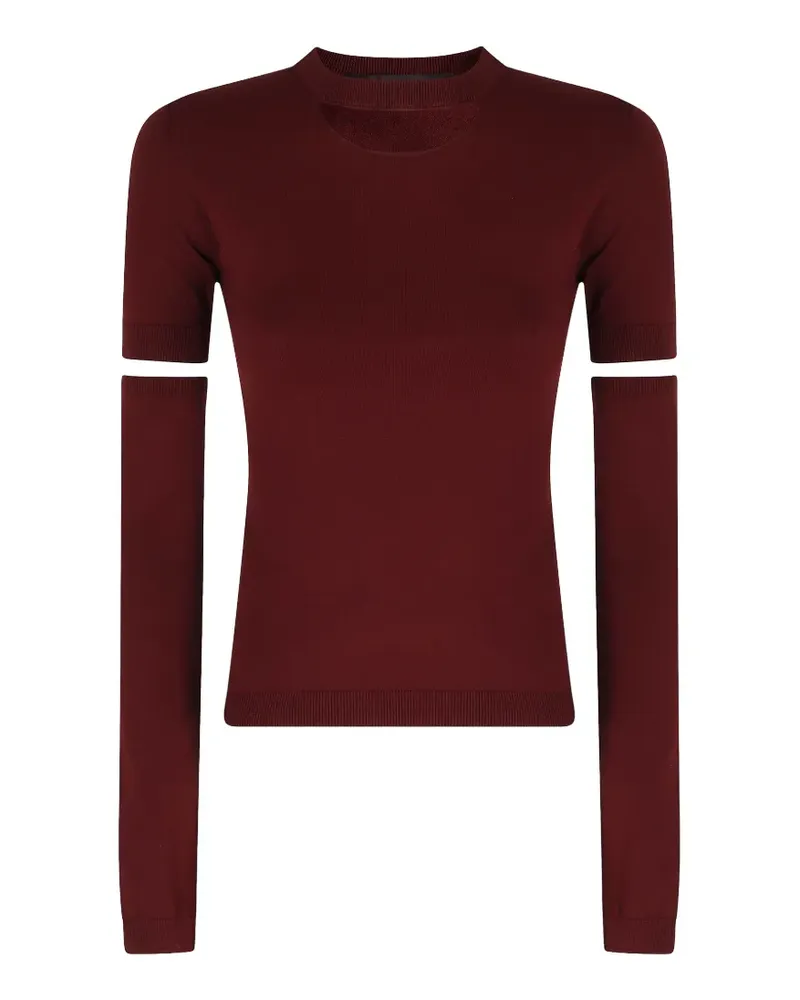 Federica Tosi Feinstrickpullover mit Cut-Out - Rot Rot