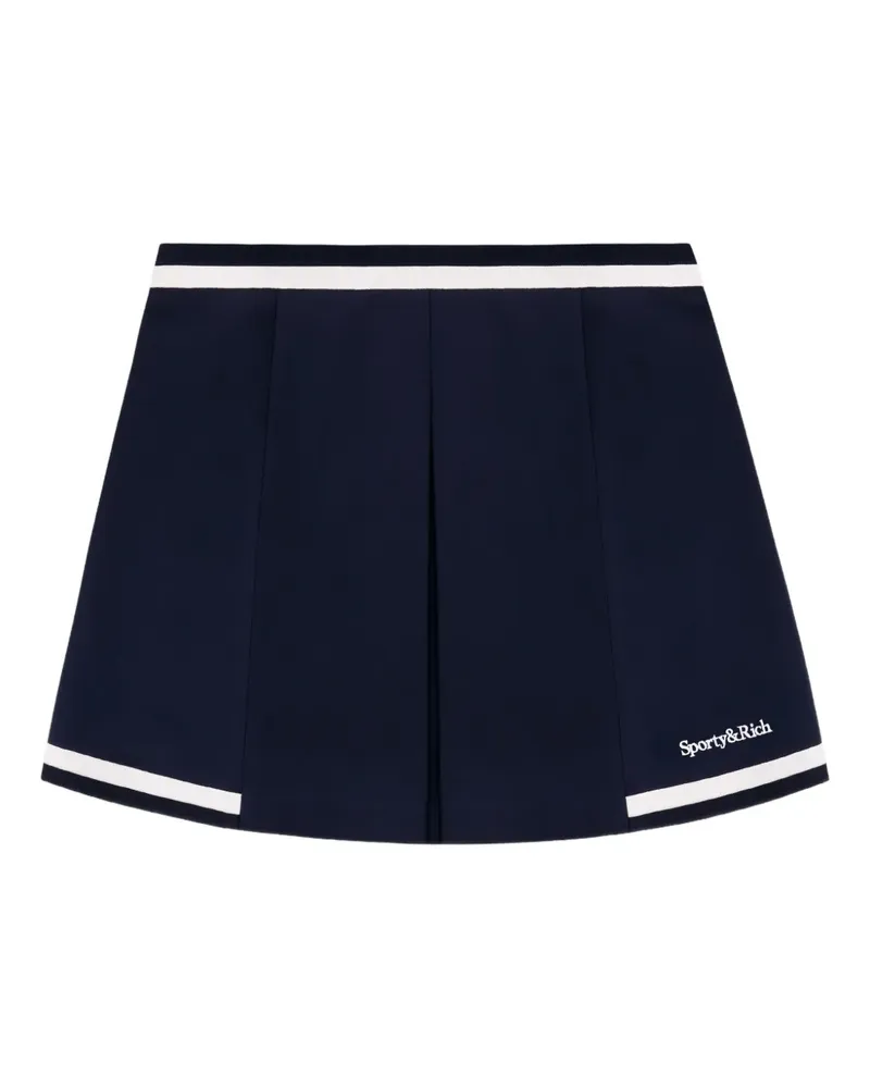 SPORTY & RICH Mila pleated stripe mini skirt - Blau Blau