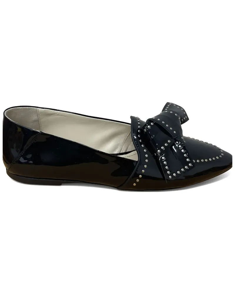 TOD'S bow studded loafers - Schwarz Schwarz