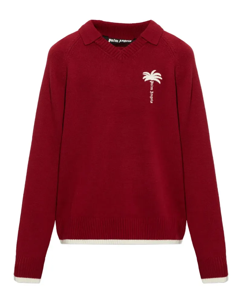 Palm Angels embroidered-logo sweater - Rot Rot