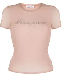 Blumarine T-Shirt mit Logo Nude