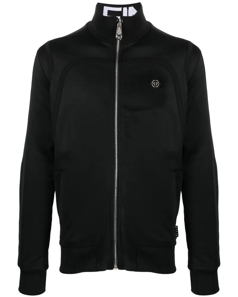 Philipp Plein Bomberjacke mit Applikation - Schwarz Schwarz