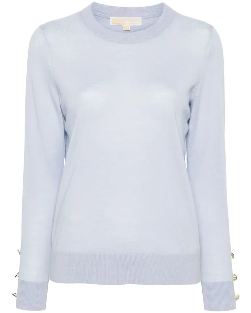 Michael Kors Fein gestrickter Pullover aus Merinowolle - Blau Blau