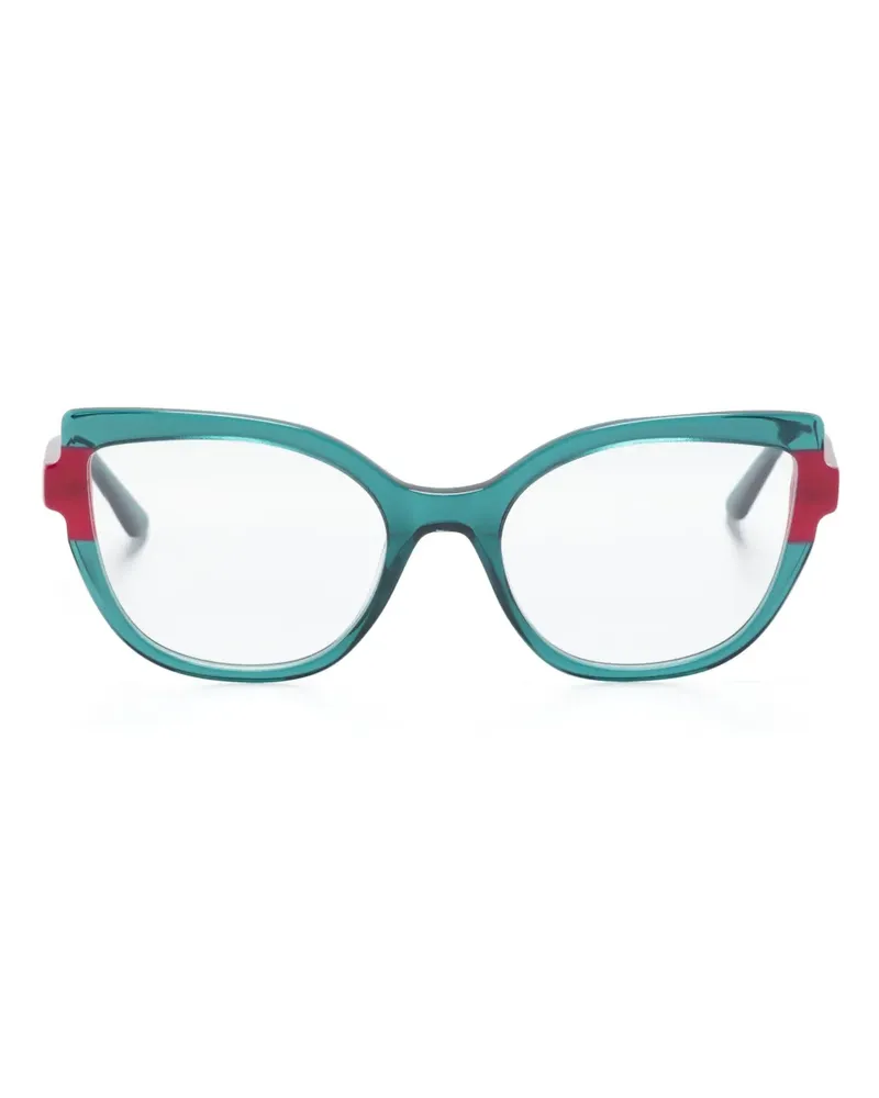 Karl Lagerfeld Cat-Eye-Brille mit Logo - Grün Grün
