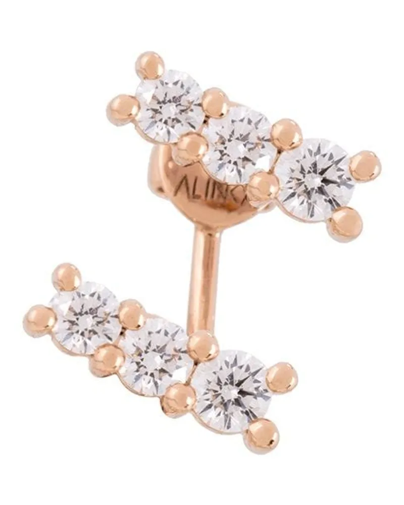 Alinka 18kt 'Lara' Rotgoldohrring mit Diamanten - Metallic Metallic