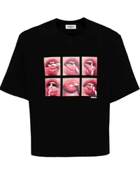 Fiorucci T-Shirt mit Mouth Graphic-Print Schwarz