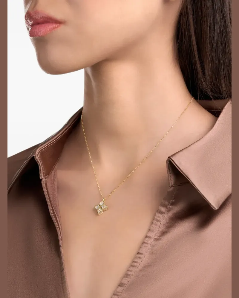 Roberto Coin Princess Flower mother-of-pearl and diamond necklace - Gold Gold