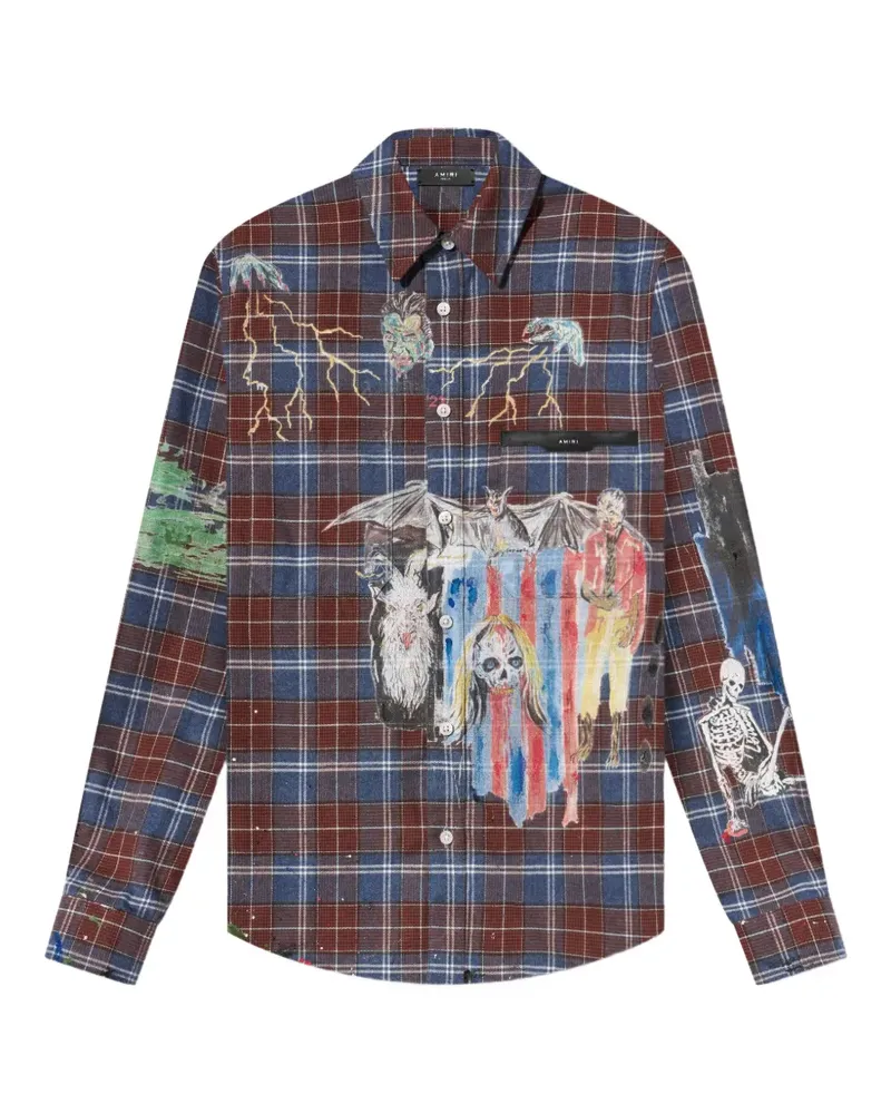 Amiri Wes Lang Blood 38' shirt - Blau Blau