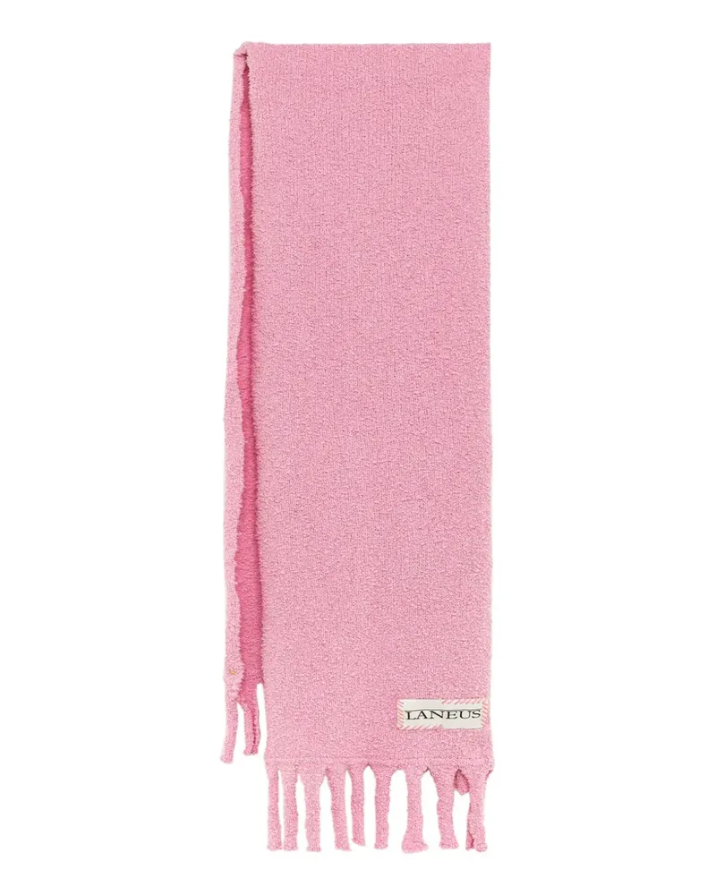 Laneus Strukturierter Schal mit Fransen - Rosa Rosa