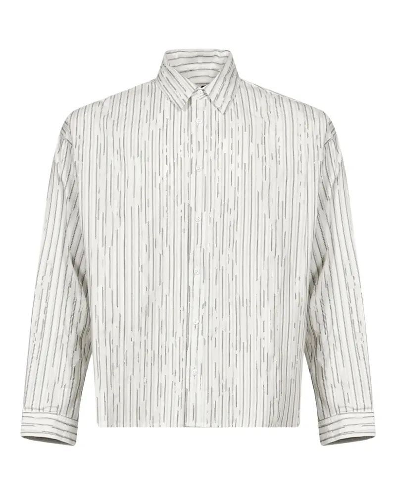 REPRESENT stripe-print long-sleeve shirt - Weiß Weiß