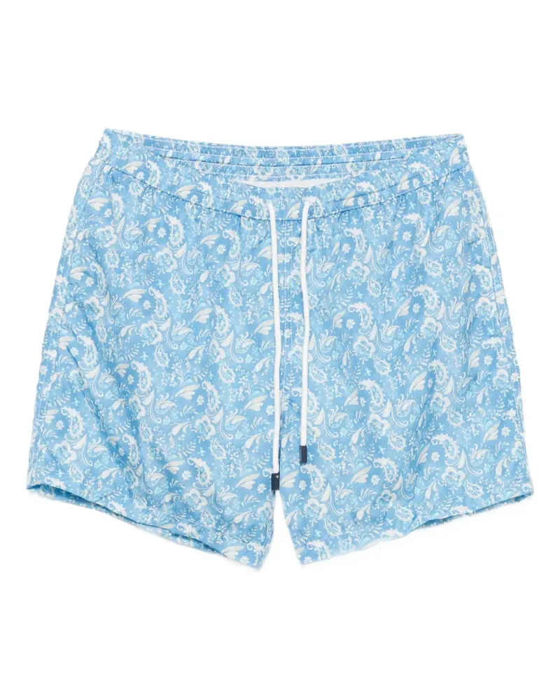 BARBA paisley-print swim shorts - Blau Blau