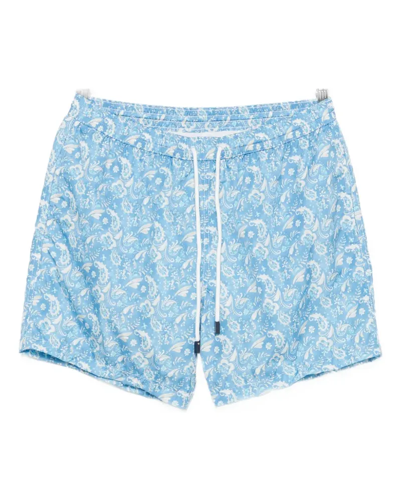BARBA paisley-print swim shorts - Blau Blau