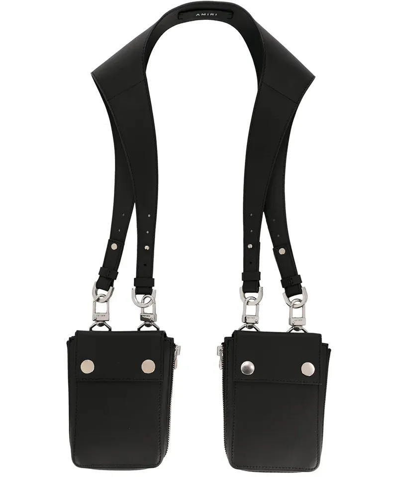 Amiri Drapierte Schultertasche - Schwarz Schwarz