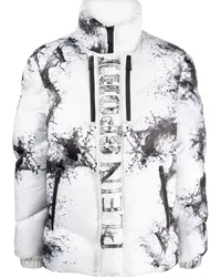 Philipp Plein Splash Extreme Daunenjacke Weiß