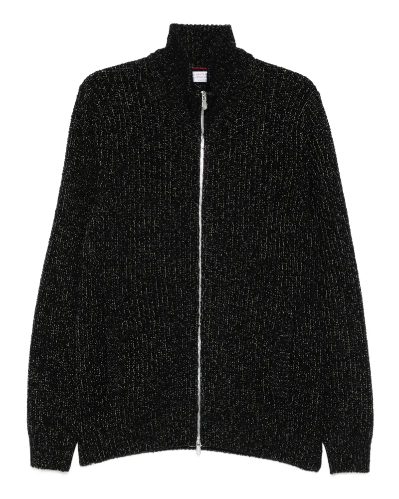 Brunello Cucinelli Cardigan mit Reißverschluss - Schwarz Schwarz