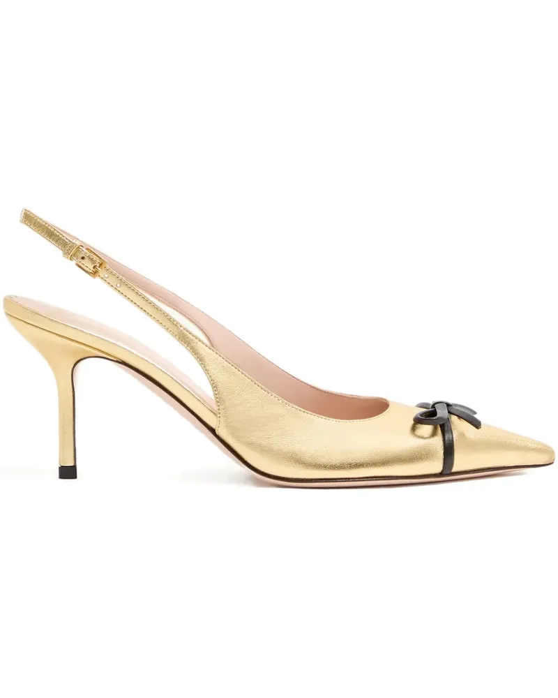Valentino Garavani Bepointy Slingback-Pumps mit VLogo - Gold Gold