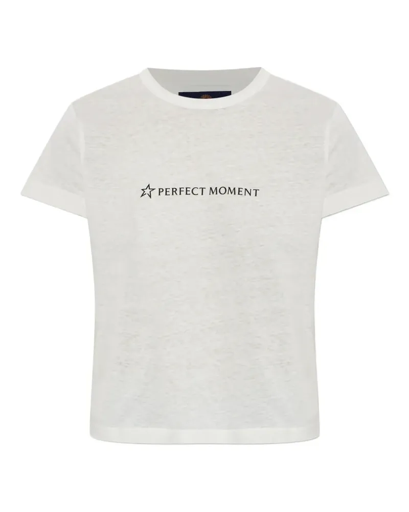 Perfect Moment logo-print T-shirt - Nude Nude