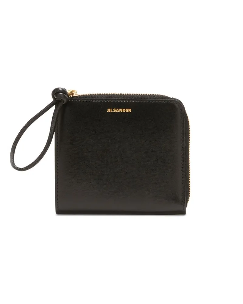 Jil Sander Portemonnaie mit Logo-Prägung - Schwarz Schwarz