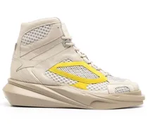 High-Top-Sneakers mit Kontrasteinsätzen - Braun