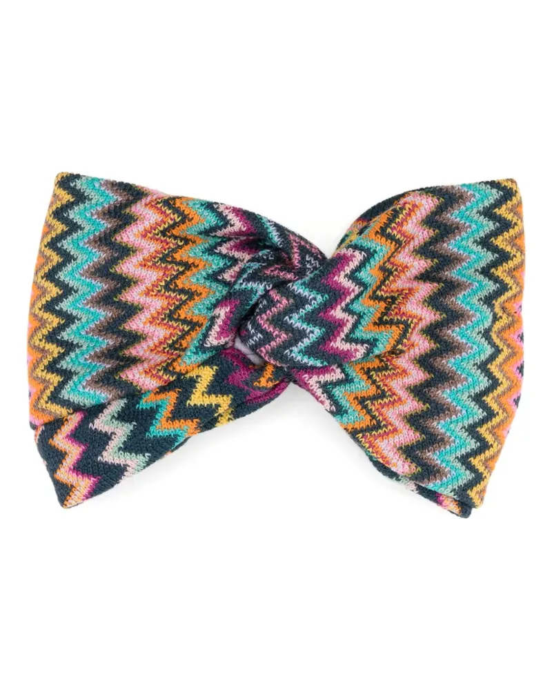 Missoni zigzag twisted headband - Blau Blau