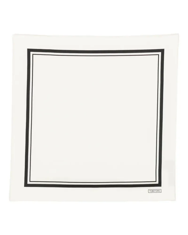 Tom Ford border-print pocket square - Nude Nude