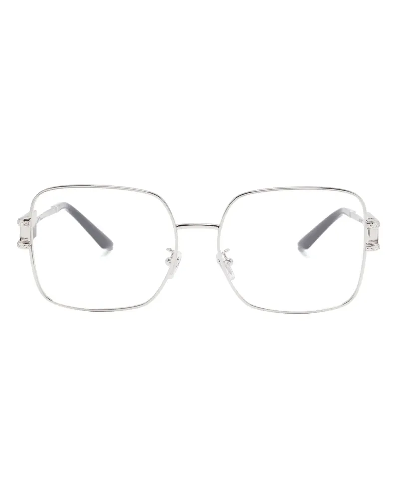 Versace Brille mit eckigem Gestell - Silber Silber