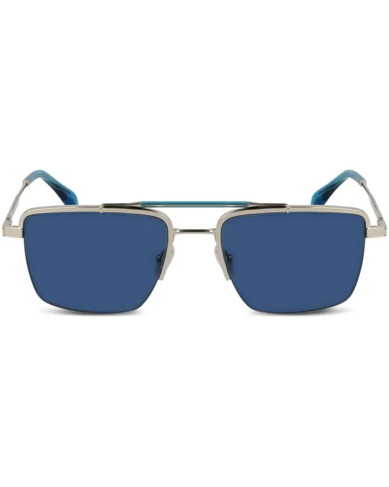 Paul Smith Landor Sonnenbrille mit eckigem Gestell - Silber Silber