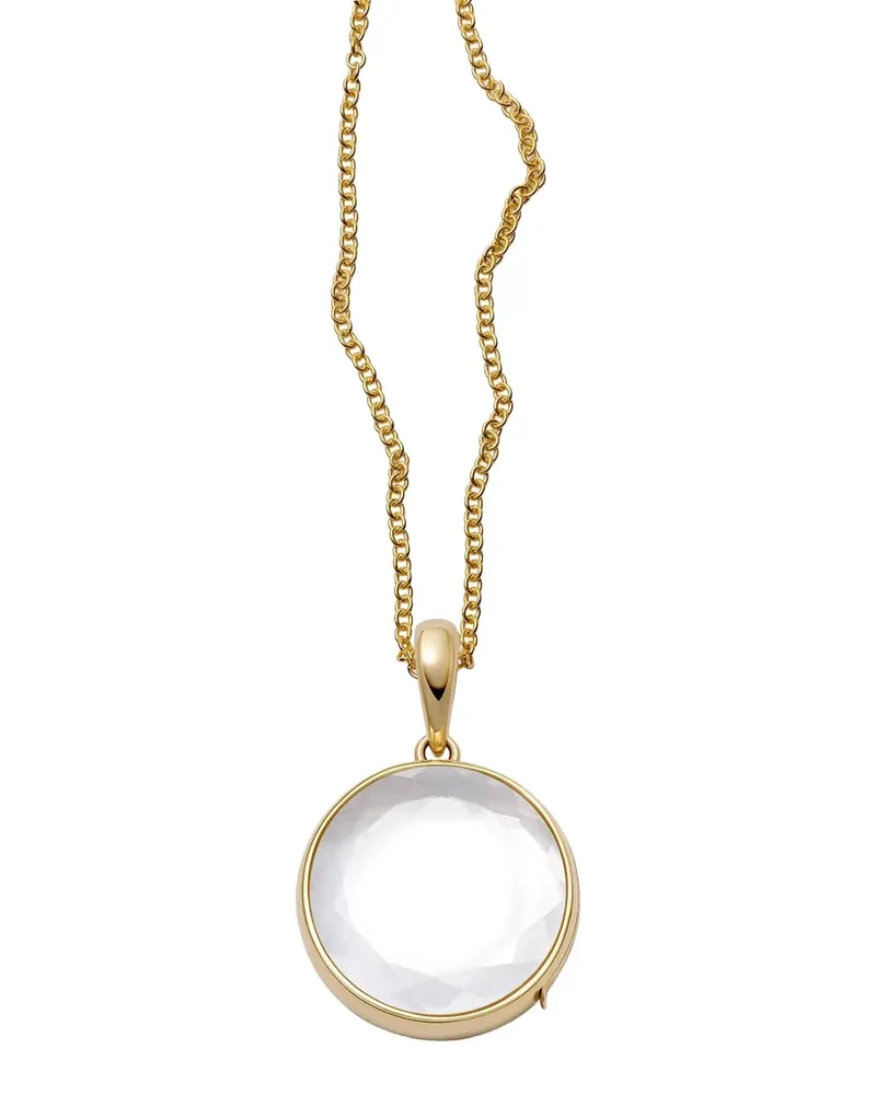 Loquet 18K yellow gold round locket necklace Gold