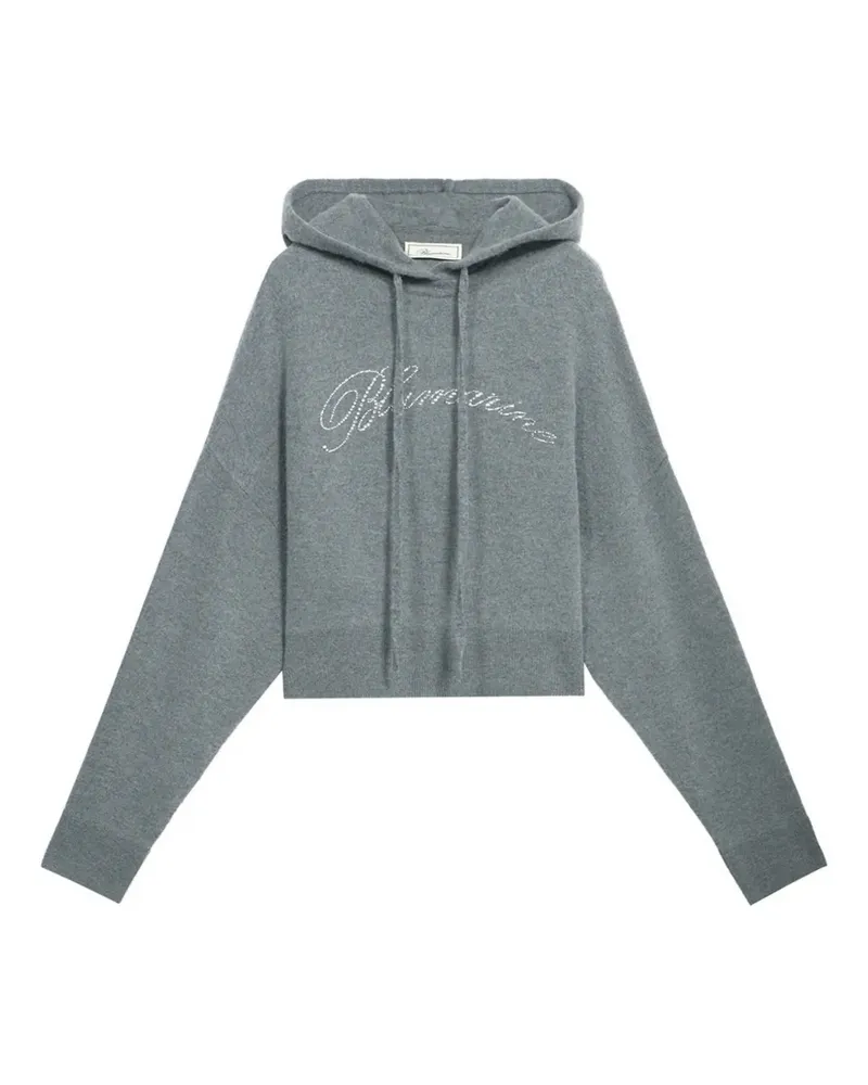 Blumarine Hoodie mit Strass - Grau Grau