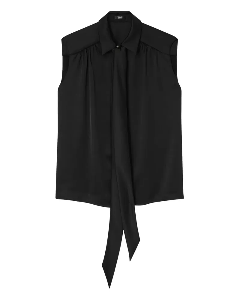 Versace Ärmellose Bluse - Schwarz Schwarz
