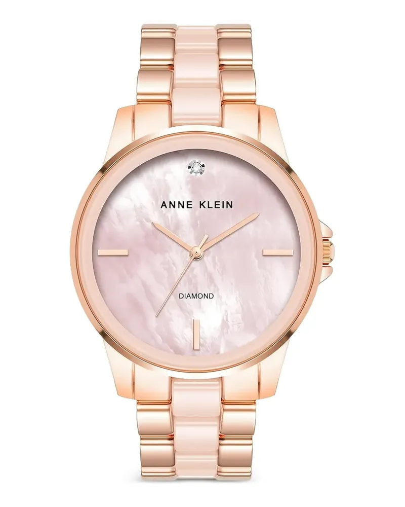Anne Klein Armbanduhr mit Diamanten 38mm - Rosa Rosa