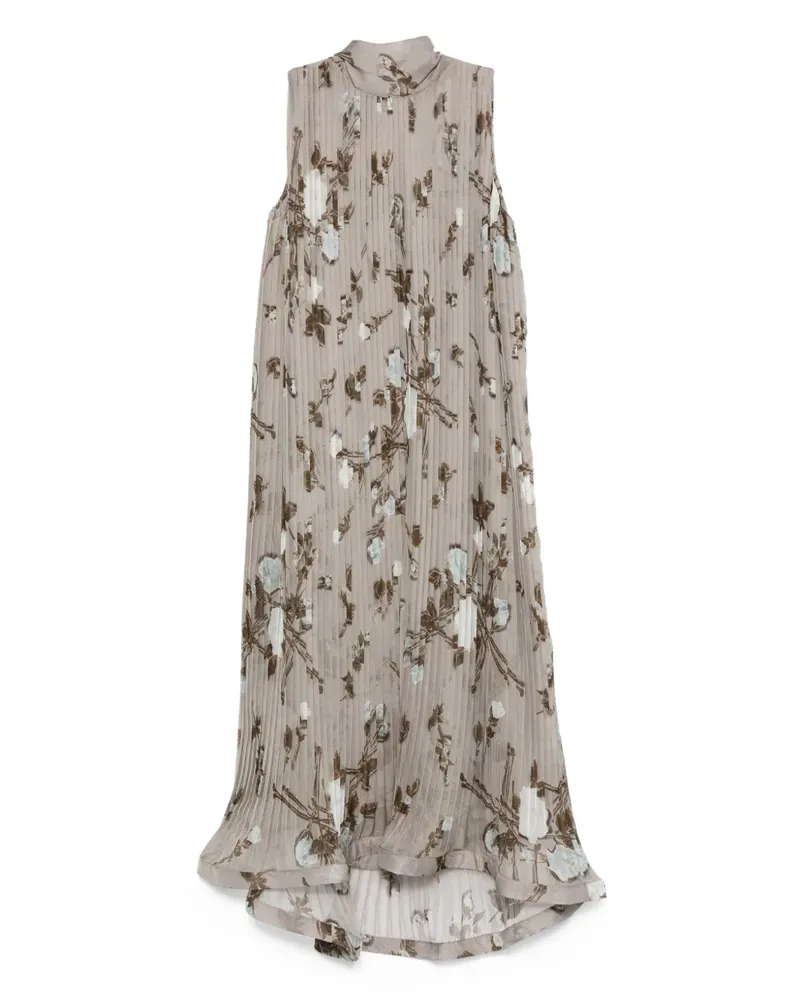 P.A.R.O.S.H. P.A.R.O H. Kleid mit Blumen-Print - Grau Grau