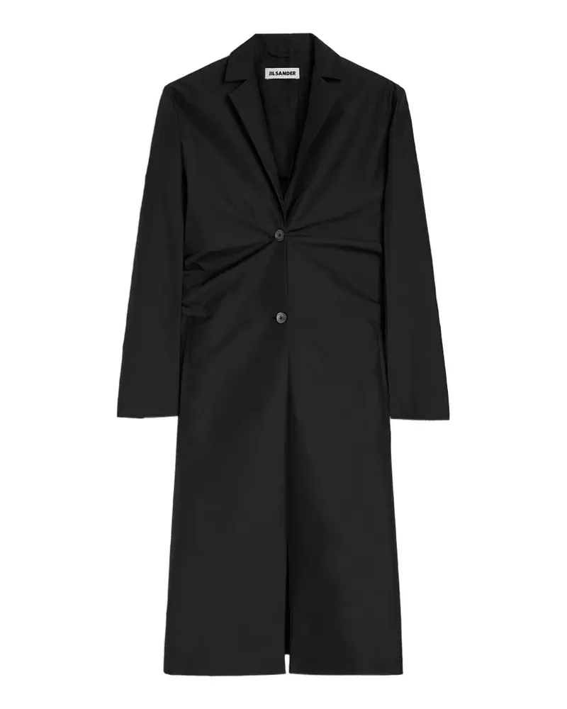 Jil Sander Mantel aus Tech-Faille - Schwarz Schwarz