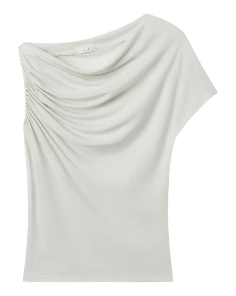 A.L.C. Drapiertes One-Shoulder-T-Shirt - Grün Grün