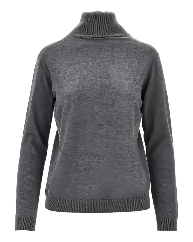Max Mara Gestrickter Rollkragenpullover - Grau Grau